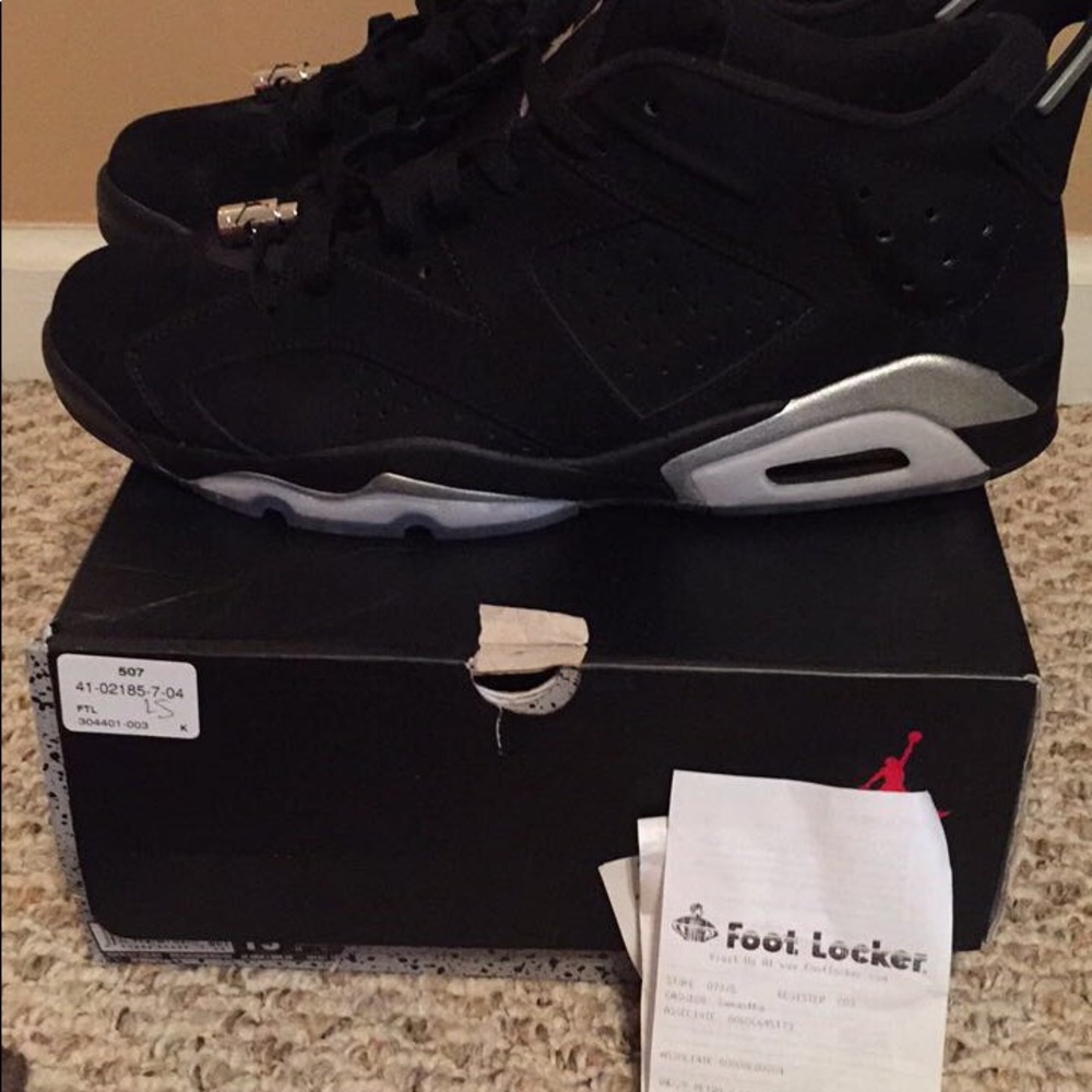 Air Jordan retro 6 low black/metallic silver